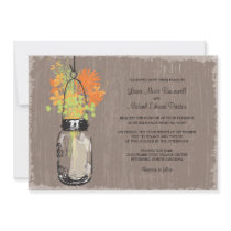 Vintage Mason Jar and Wildflowers Wedding
