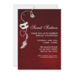 Vintage Masquerade Sweet Sixteen Birthday Invitations