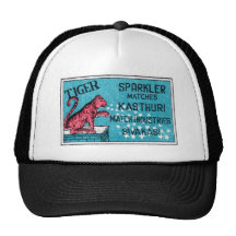 Vintage Match Label- Tiger Sparkler Trucker Hats