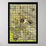 Vintage May Cuckoo with Modern Art Print