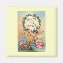 Vintage Memoriam Postcard Magnet