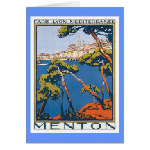 Vintage Menton France Greeting Card