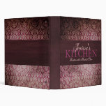 Vintage Merlot Damask Binder
