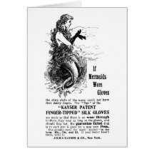 Vintage Mermaid Ad Card