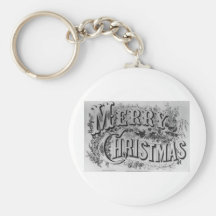 Vintage "Merry Christmas" circa 1876 Keychains