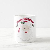 Vintage Merry Christmas Santa Mug