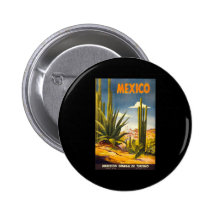 Vintage Mexico Pinback Button