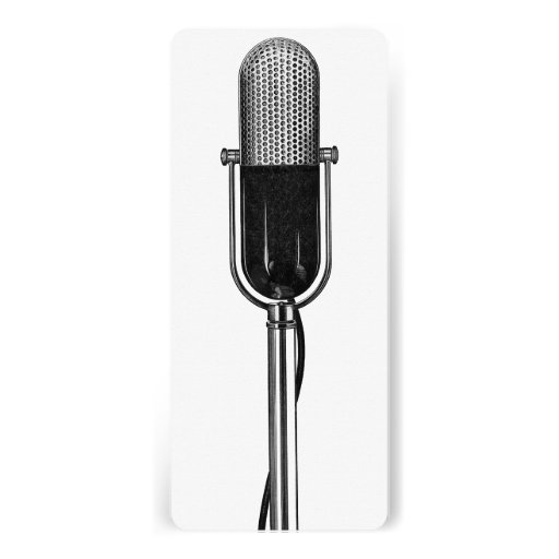 Vintage Microphone Custom Invites
