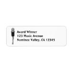 Vintage Microphone Custom Return Address Label