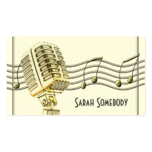 Vintage Microphone Design Business Card
