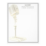 Vintage Microphone Design Letterhead