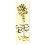 Vintage Microphone Mini Profile Card Business Cards