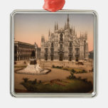 Vintage Milan Cathedral and Piazza,  Italy Ornament