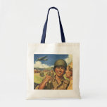 Vintage Military Personnel; Patriotic Bag
