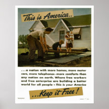 Vintage Military Poster This Is America Homes Med