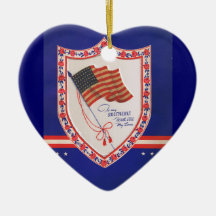 Vintage Military Valentine Ornament