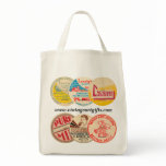 Vintage Milk Bottle Cap Organic Grocery Tote bags