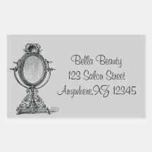 Vintage Mirror Rectangular Stickers