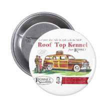 Vintage Mitt Romney Dog Retro Ad Pinback Buttons