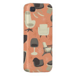 Vintage Modern Chairs Pattern Case iPhone 4 Cover