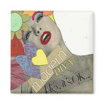 VINTAGE MODERN DIVA REFRIGERATOR MAGNET