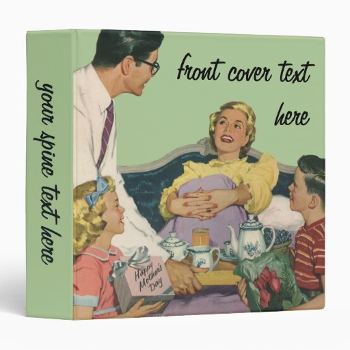 Vintage Mom Served Breakfast in Bed by the Family 3 Ring Binder