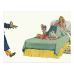 Vintage Mom Served Breakfast in Bed by the Family Post Card