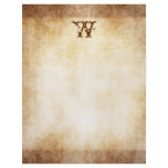 Vintage Monogram Faded Damask Paper Letterhead