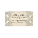 Vintage Monogram Lace Baroque Etching Swirl Formal Personalized Address Label