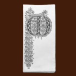 Vintage Monogram W napkins
