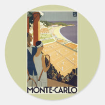 Vintage Monte Carlo Monaco Travel Sticker