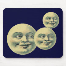 Vintage Moon Mouse Pads
