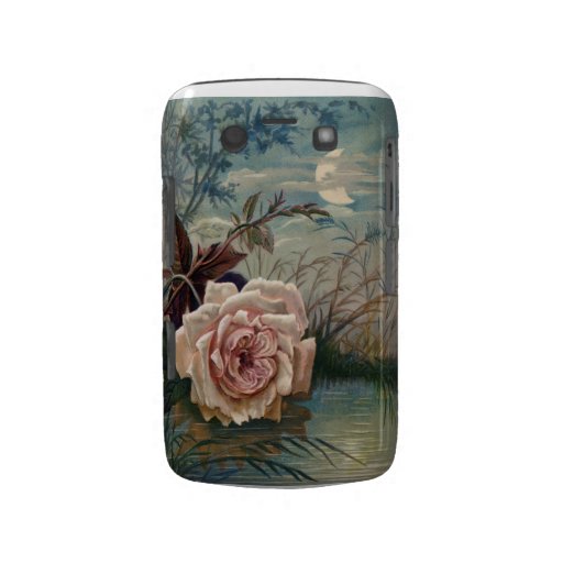 Vintage Moon Rose Blackberry Cases