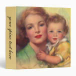 Vintage Mother and Child Portrait 3 Ring Binder