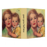 Vintage Mother and Child Portrait 3 Ring Binder