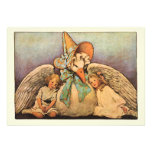 Vintage Mother Goose Children Twins Birthday Party Announcement