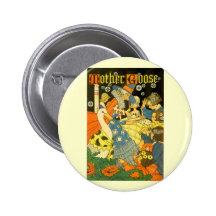 Vintage Mother Goose Reading Books to Children Pinback Buttons