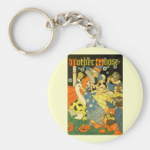 Vintage Mother Goose Reading Books to Children Key Chain