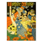 Vintage Mother Goose Reading Books to Children Post Card