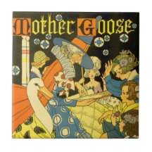 Vintage Mother Goose Reading Books to Children Tile