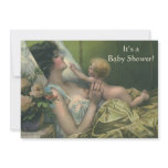 Vintage Mother with Baby; Baby Shower Invitation