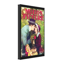 Vintage Motion Picture Stretched Canvas Print