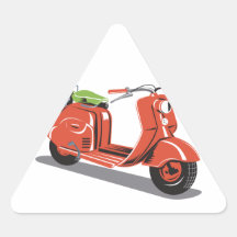 Vintage Motor Scooter Retro Sticker