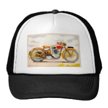 Vintage Motorcycle Print Hat