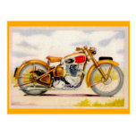 Vintage Motorcycle Print Post Card