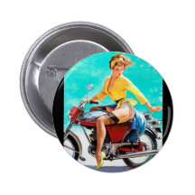 Vintage Motorcycle Rider Gil Elvgren Pinup Girl