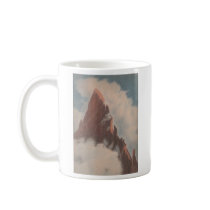 Vintage mountain view landscape clouds snow unique coffee mugs