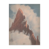 Vintage mountain view landscape clouds snow unique post cards
