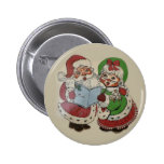 Vintage Mr. Santa Couple Buttons