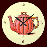 Vintage Mrs Beeton Tea Time Teapot wall clocks